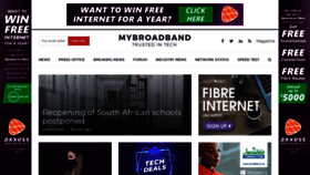 What Mybroadband.co.za website looked like in 2021 (4 years ago)