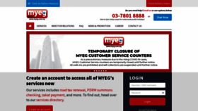 What Myeg.com.my website looked like in 2021 (3 years ago)