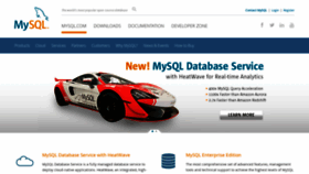 What Mysql.com website looked like in 2021 (3 years ago)