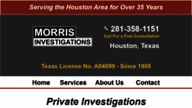What Morrisinvestigations.com website looked like in 2021 (3 years ago)