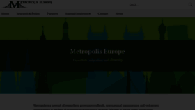 What Metropoliseurope.org website looked like in 2021 (3 years ago)