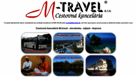What M-travel.sk website looked like in 2021 (3 years ago)
