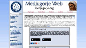 What Medjugorje.org website looked like in 2021 (3 years ago)