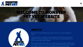 What Monsterpetvet.com website looked like in 2021 (3 years ago)
