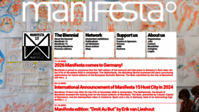 What Manifesta.org website looked like in 2021 (3 years ago)