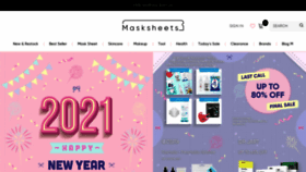 What Masksheets.com website looked like in 2021 (3 years ago)