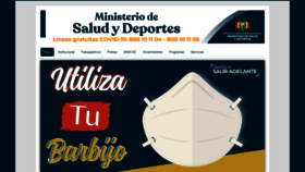 What Minsalud.gob.bo website looked like in 2021 (3 years ago)