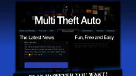 What Multitheftauto.com website looked like in 2021 (4 years ago)