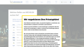 What Michelin.de website looked like in 2021 (3 years ago)
