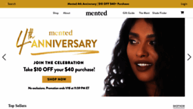 What Mentedcosmetics.com website looked like in 2021 (3 years ago)