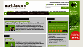 What Marktforschung.de website looked like in 2021 (3 years ago)