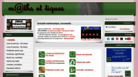 What Maths-et-tiques.fr website looked like in 2021 (3 years ago)