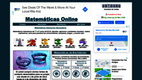 What Matematicasonline.es website looked like in 2021 (3 years ago)