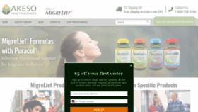 What Migrelief.com website looked like in 2021 (3 years ago)