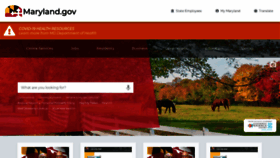 What Md.gov website looked like in 2021 (3 years ago)
