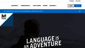 What Mangolanguages.com website looked like in 2021 (3 years ago)