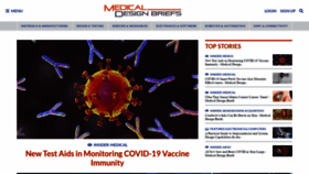 What Medicaldesignbriefs.com website looked like in 2021 (3 years ago)