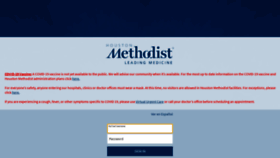 What Mychart.houstonmethodist.org website looked like in 2021 (3 years ago)