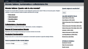 What Moneteitaliane.com website looked like in 2021 (3 years ago)