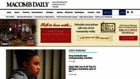 What Macombdaily.com website looked like in 2021 (3 years ago)