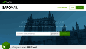What Mail.sapo.pt website looked like in 2021 (3 years ago)