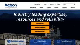 What Matson.com website looked like in 2021 (4 years ago)