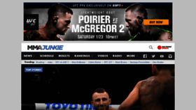 What Mmajunkie.com website looked like in 2021 (3 years ago)