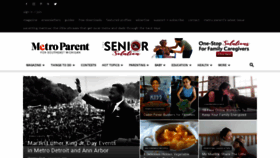 What Metroparent.com website looked like in 2021 (3 years ago)