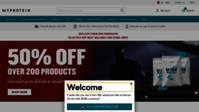 What Myprotein.com website looked like in 2021 (4 years ago)