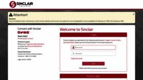 What My.sinclair.edu website looked like in 2021 (3 years ago)