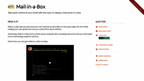 What Mailinabox.email website looked like in 2021 (3 years ago)