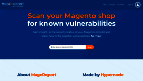 What Magereport.com website looked like in 2021 (3 years ago)
