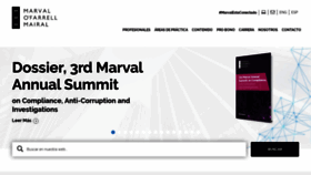 What Marval.com website looked like in 2021 (3 years ago)