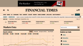 What Markets.ft.com website looked like in 2021 (3 years ago)
