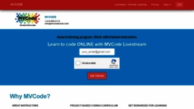 What Mvcode.com website looked like in 2021 (3 years ago)