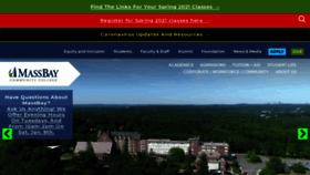 What Massbay.edu website looked like in 2021 (5 years ago)