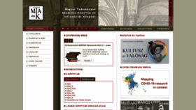 What Mtak.hu website looked like in 2021 (3 years ago)