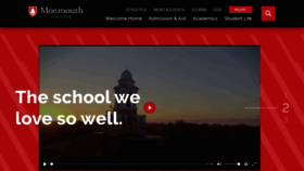 What Monmouthcollege.edu website looked like in 2021 (3 years ago)