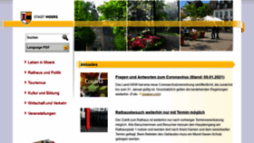 What Moers.de website looked like in 2021 (3 years ago)