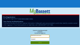 What Mybassetthealthconnection.org website looked like in 2021 (3 years ago)