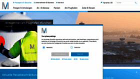 What Munich-airport.de website looked like in 2021 (3 years ago)