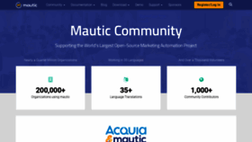 What Mautic.org website looked like in 2021 (3 years ago)