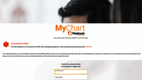 What Mychart.piedmont.org website looked like in 2021 (3 years ago)