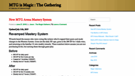 What Mtgismagic.com website looked like in 2021 (3 years ago)
