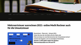 What Mehrwertsteuerrechner.de website looked like in 2021 (3 years ago)