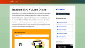 What Mp3louder.com website looked like in 2021 (3 years ago)