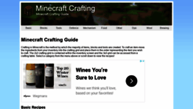 What Minecraftcrafting.info website looked like in 2021 (3 years ago)