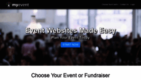 What Myevent.com website looked like in 2021 (3 years ago)