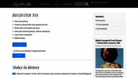 What Mypoeticside.com website looked like in 2021 (3 years ago)