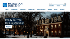 What Moravian.edu website looked like in 2021 (4 years ago)